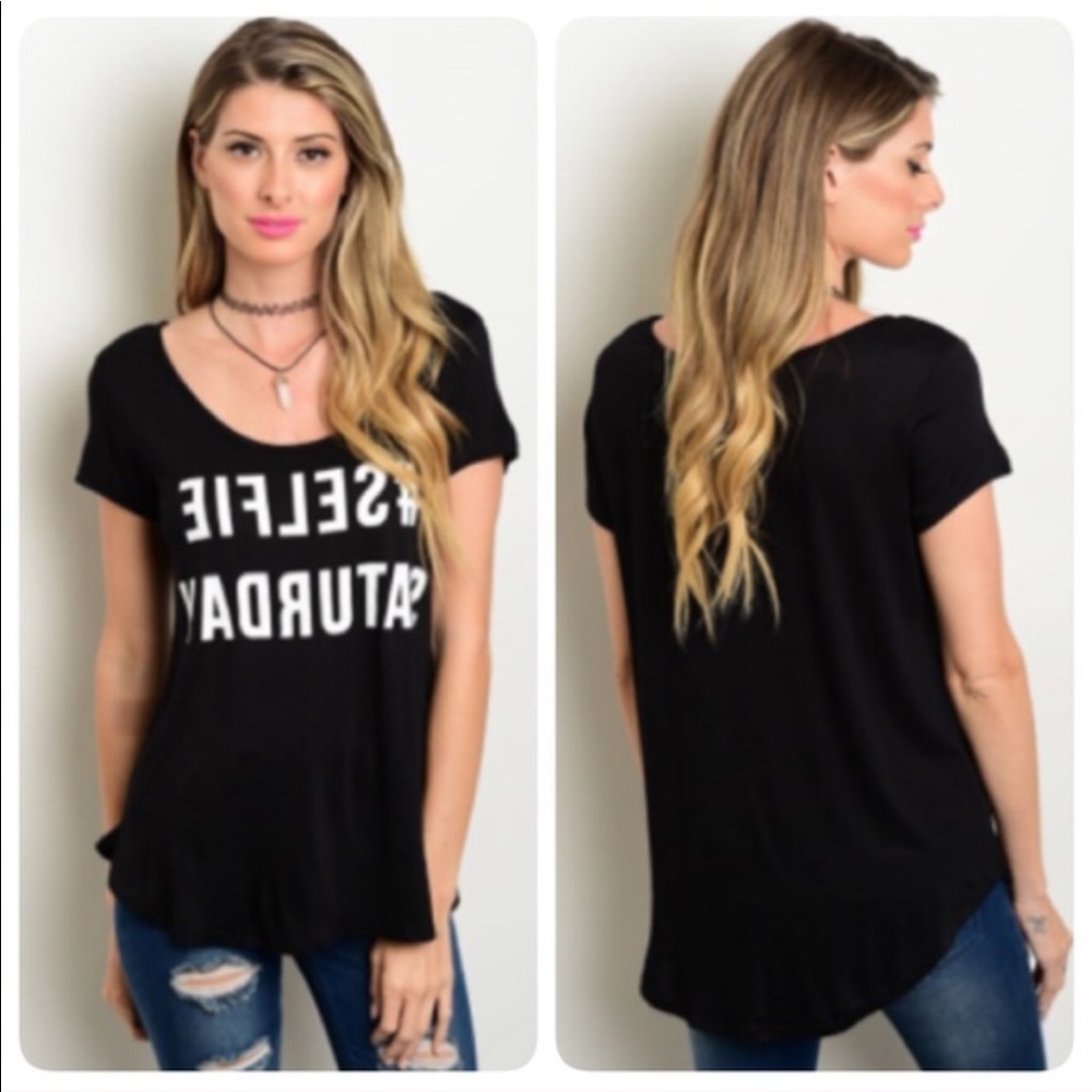 #Selfie Saturday Black Tee